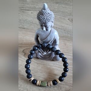 🌿 Lava Stone & Unakite Diffuser Bracelet